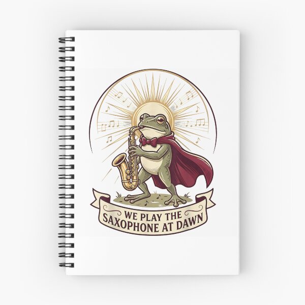 Item preview, Funny Music Meme We Play The Saxophone At Dawn Musical Frog designed and sold by WilliaMaler.