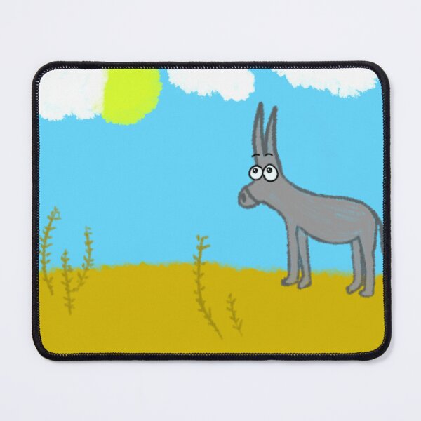 Item preview, Simple Cartoon Donkey in Sunny Field designed and sold by VelvetGothic.