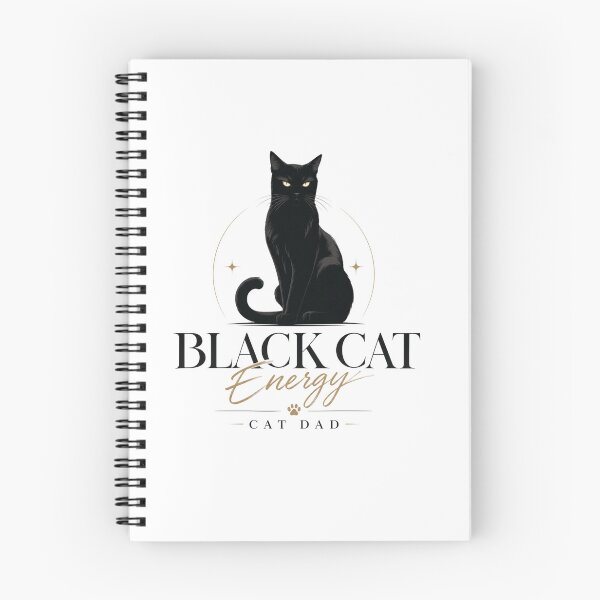 Item preview, Black Cat Energy Dad Minimalist Kawaii T-Shirt designed and sold by Ashley critters.