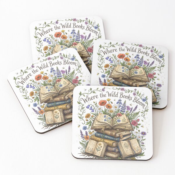Item preview, Enchanted Botanical Book Stack Floral Reading Art designed and sold by Retro Rascals Co..