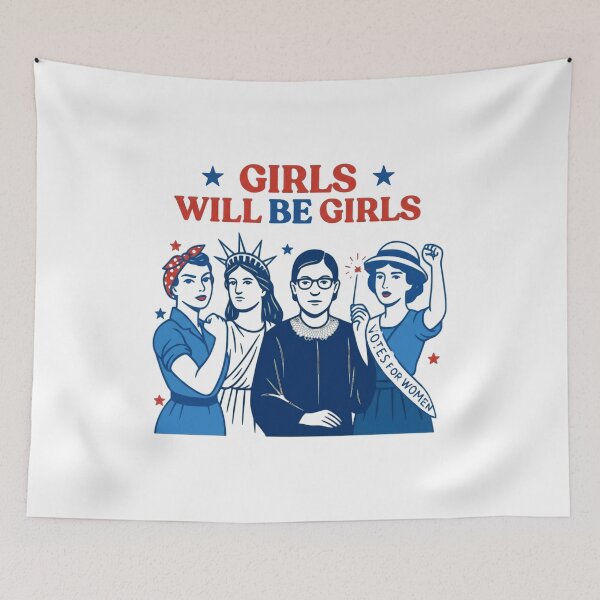 Item preview, Girls Will Be Girls Feminism Vintage Art designed and sold by Terahsharris.