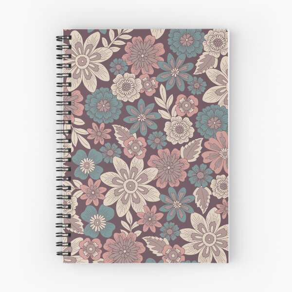 Item preview, Tossed Blooms and Blossoms / Dense Floral in Mauve and Teal designed and sold by somecallmebeth.