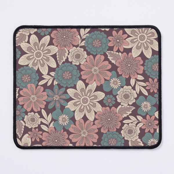 Item preview, Tossed Blooms and Blossoms / Dense Floral in Mauve and Teal designed and sold by somecallmebeth.