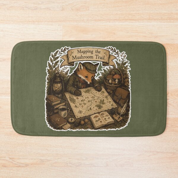 Item preview, Mapping the Mushroom Trail Fox Foraging Adventure designed and sold by SimplePoDesign.