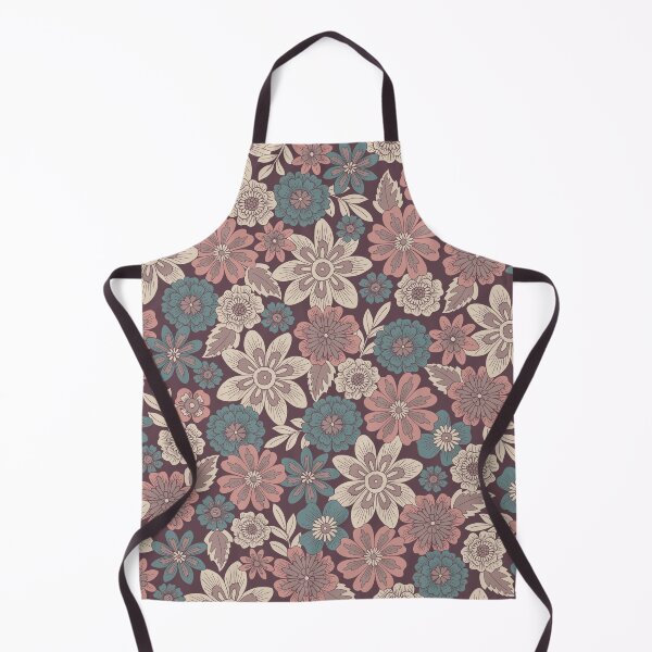 Item preview, Tossed Blooms and Blossoms / Dense Floral in Mauve and Teal designed and sold by somecallmebeth.