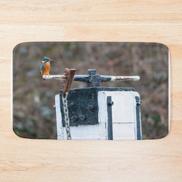 Item preview, Kingfisher (Alcedo atthis) sitting on a canal gate handle designed and sold by Stephen Jarman.