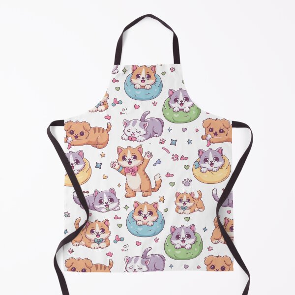 Item preview, Kawaii Cats Pattern Cute Kitty Poses designed and sold by WikaKowalczyk.