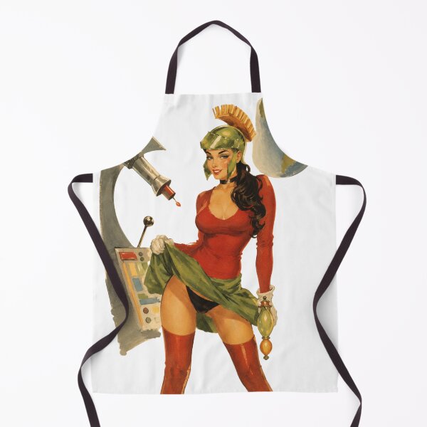 Item preview, Retro Space Warrior Pin-Up – Vintage Sci-Fi Martian Girl designed and sold by Cosplayvintage.