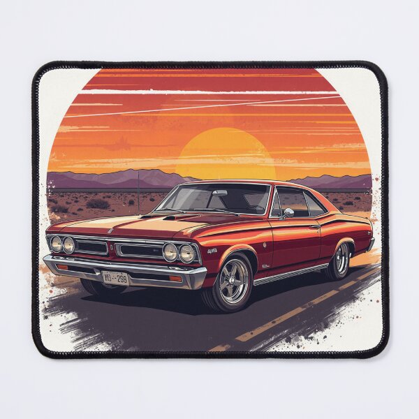 Item preview, Vintage American Muscle Car Sunset | Retro Fastback Classic designed and sold by FuzzDrive.