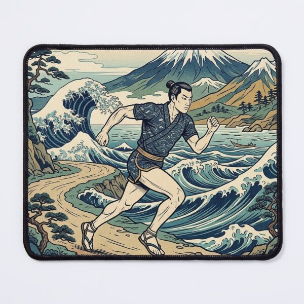 Item preview, Run Like Water Japanese Inspired Running Design designed and sold by RunningWhiskers.