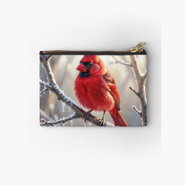 Item preview, Red Cardinal on an Icy Winter Branch designed and sold by Maria Dryfhout.