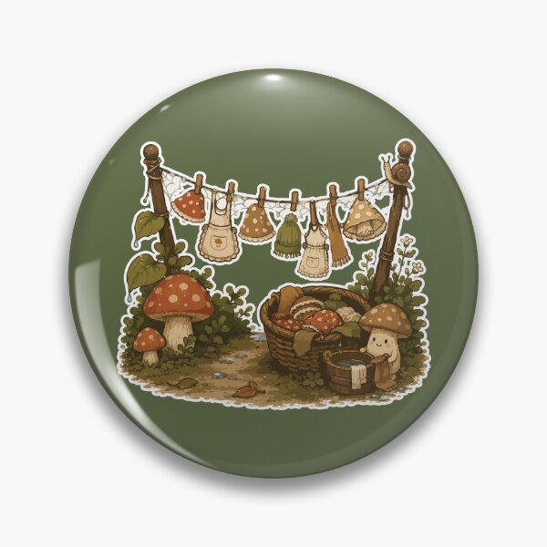 Item preview, Mushroom Laundry Day Cute Cottagecore Forest designed and sold by SimplePoDesign.