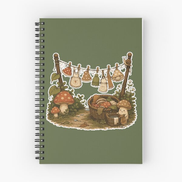 Item preview, Mushroom Laundry Day Cute Cottagecore Forest designed and sold by SimplePoDesign.