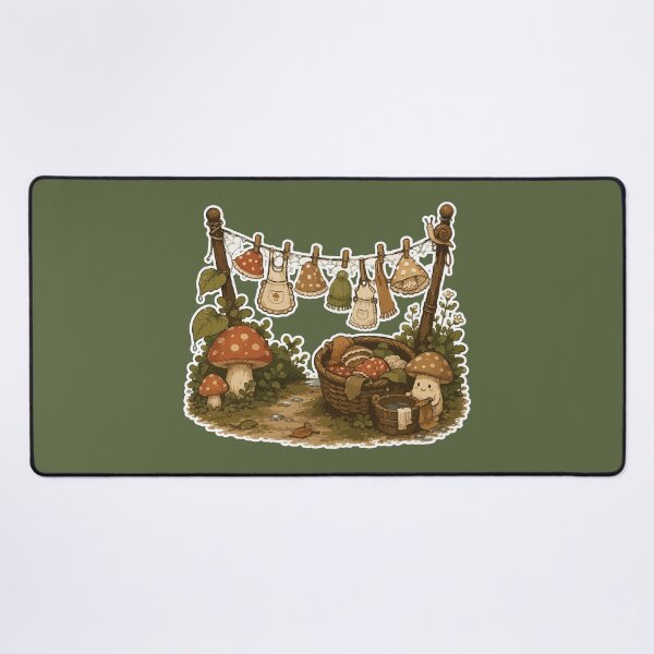 Item preview, Mushroom Laundry Day Cute Cottagecore Forest designed and sold by SimplePoDesign.