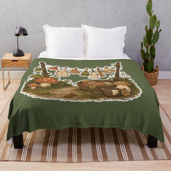 Item preview, Mushroom Laundry Day Cute Cottagecore Forest designed and sold by SimplePoDesign.