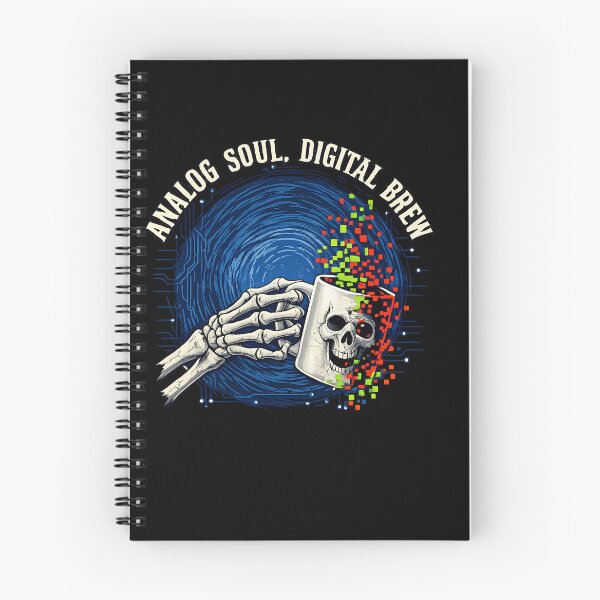 Item preview, Analog Soul Digital Brew | Funny Cyberpunk Skeleton Pixel Humor & Coding Life Humor designed and sold by Cree8if.