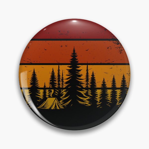 Item preview, Vintage Camping Forest Sunset designed and sold by Pommes im Bett.