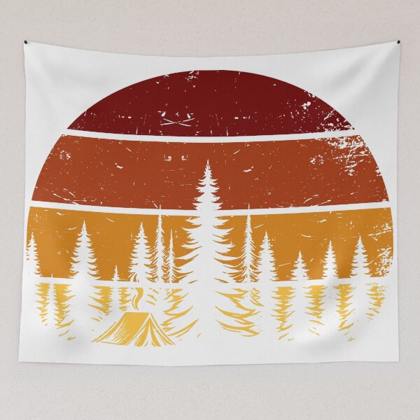 Item preview, Vintage Camping Forest Sunset designed and sold by Pommes im Bett.