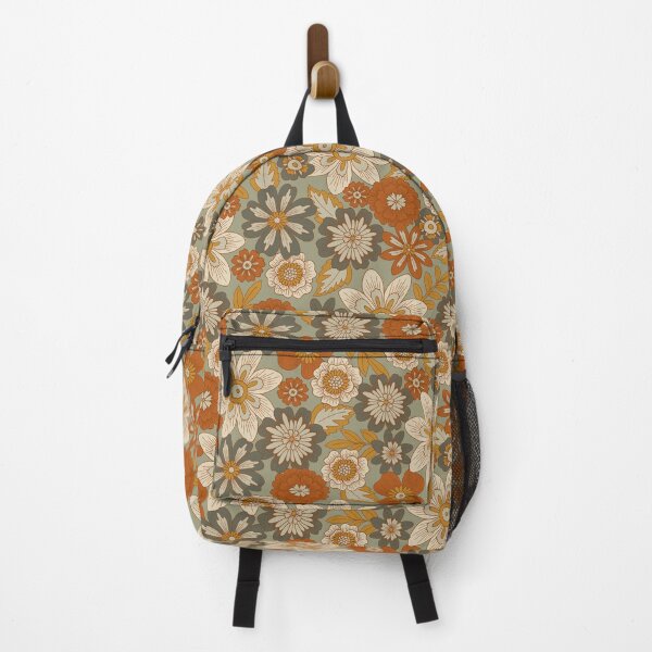 Item preview, Copy of Tossed Blooms and Blossoms / Dense Floral in Orange and Green designed and sold by somecallmebeth.