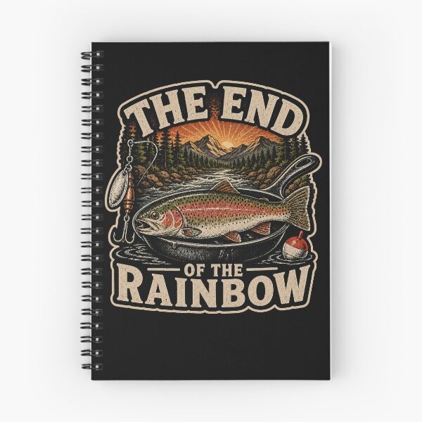 Item preview, The End Of The Rainbow – Vintage Trout Fishing Angler Outdoor Design designed and sold by PosiMCreations.