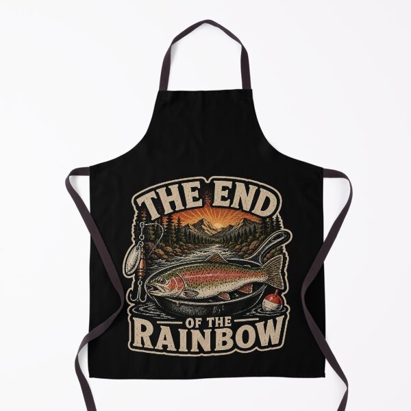 Item preview, The End Of The Rainbow – Vintage Trout Fishing Angler Outdoor Design designed and sold by PosiMCreations.