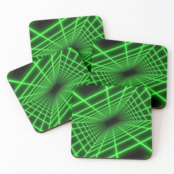 Item preview, Green Glow Rectangular Wireframe Tunnel designed and sold by Electric Shock!! Design.