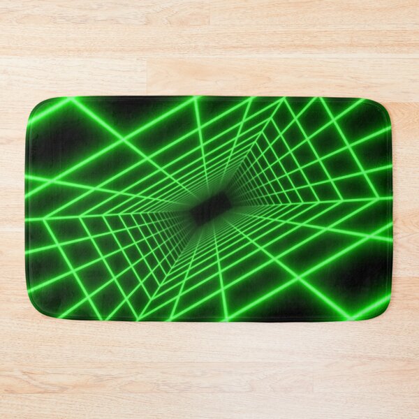 Item preview, Green Glow Rectangular Wireframe Tunnel designed and sold by Electric Shock!! Design.