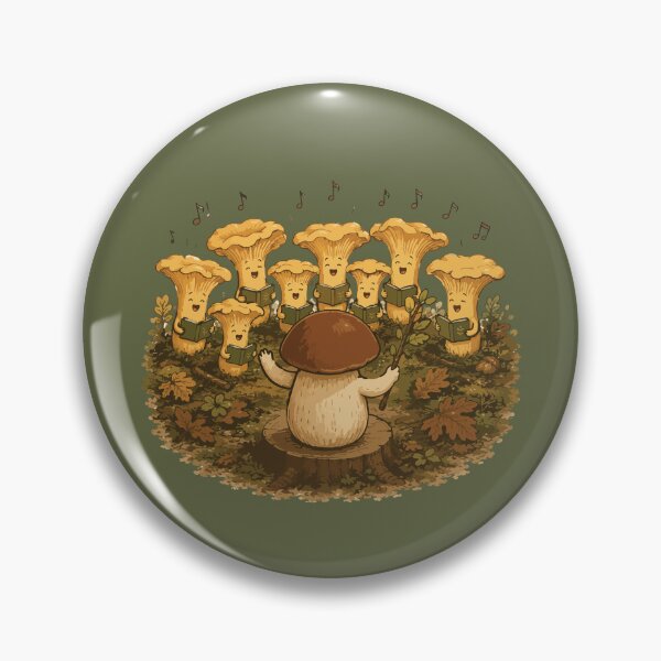 Item preview, Cute Mushroom Choir Forest Chanterelle Singing designed and sold by SimplePoDesign.