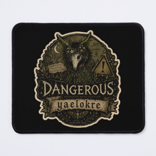 Item preview, Yaelokre Dangerous Gothic Horror Art | Dark Cottagecore Vintage Sticker designed and sold by Bhaskar Digital Art.