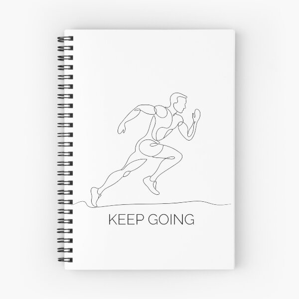 Item preview, Keep Going Minimal Line Art Running Design designed and sold by RunningWhiskers.