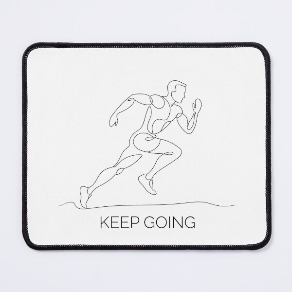 Item preview, Keep Going Minimal Line Art Running Design designed and sold by RunningWhiskers.