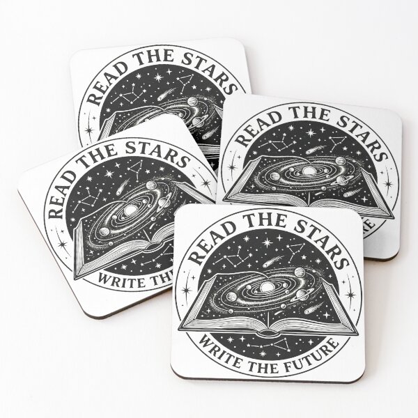 Item preview, Read The Stars Write The Future Cosmic Book Linocut designed and sold by Doulouxhop.