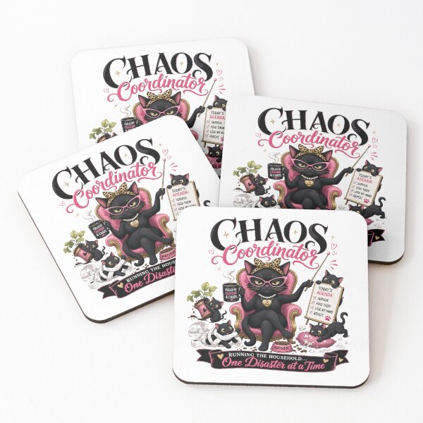 Item preview, Chaos Coordinator Black Cat Mom Funny Kawaii T-Shirt designed and sold by Ashley critters.