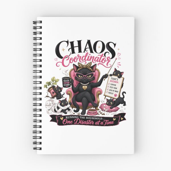 Item preview, Chaos Coordinator Black Cat Mom Funny Kawaii T-Shirt designed and sold by Ashley critters.