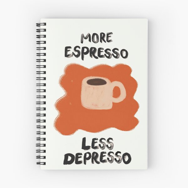 Item preview, More Espresso Less Depresso Funny Coffee Quote designed and sold by Kunst&Kontrast.