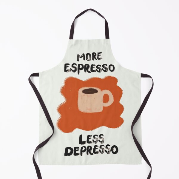 Item preview, More Espresso Less Depresso Funny Coffee Quote designed and sold by Kunst&Kontrast.