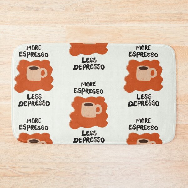 Item preview, More Espresso Less Depresso Funny Coffee Quote designed and sold by Kunst&Kontrast.