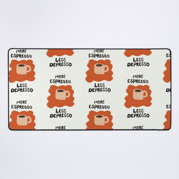Item preview, More Espresso Less Depresso Funny Coffee Quote designed and sold by Kunst&Kontrast.