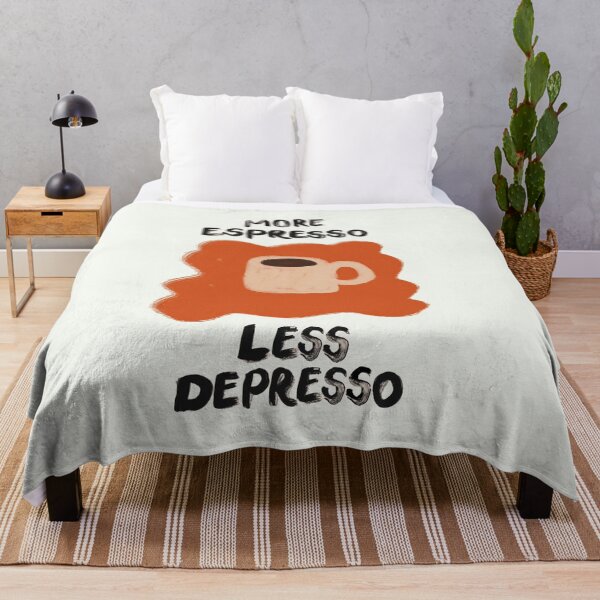 Item preview, More Espresso Less Depresso Funny Coffee Quote designed and sold by Kunst&Kontrast.