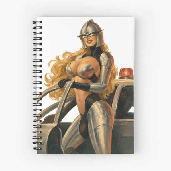 Item preview, Cyber Police Pin-Up – Retro Sci-Fi Female Officer designed and sold by Cosplayvintage.