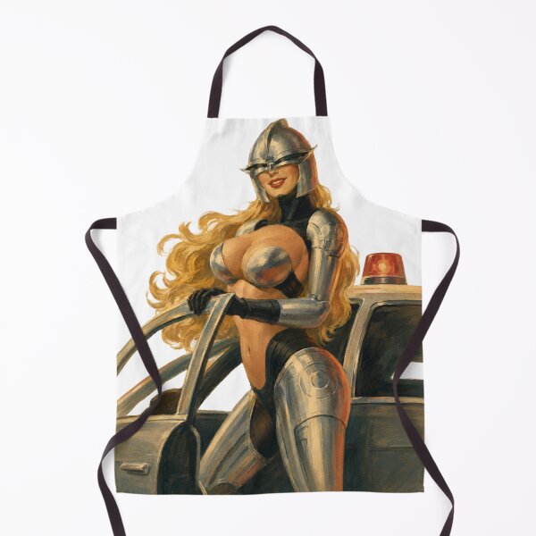 Item preview, Cyber Police Pin-Up – Retro Sci-Fi Female Officer designed and sold by Cosplayvintage.