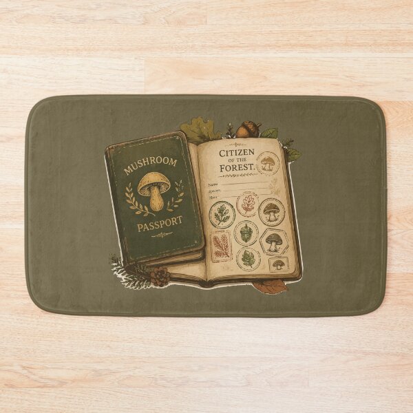 Item preview, Mushroom Passport Citizen of the Forest Cottagecore designed and sold by SimplePoDesign.