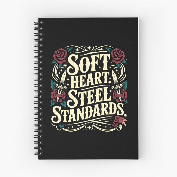 Item preview, Soft Heart Steel Standards Vintage Gothic Typography. Strong Kindness Quote Aesthetic designed and sold by Aarvya Fashion Club ( A.F.C ).