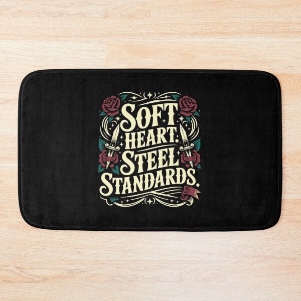 Item preview, Soft Heart Steel Standards Vintage Gothic Typography. Strong Kindness Quote Aesthetic designed and sold by Aarvya Fashion Club ( A.F.C ).