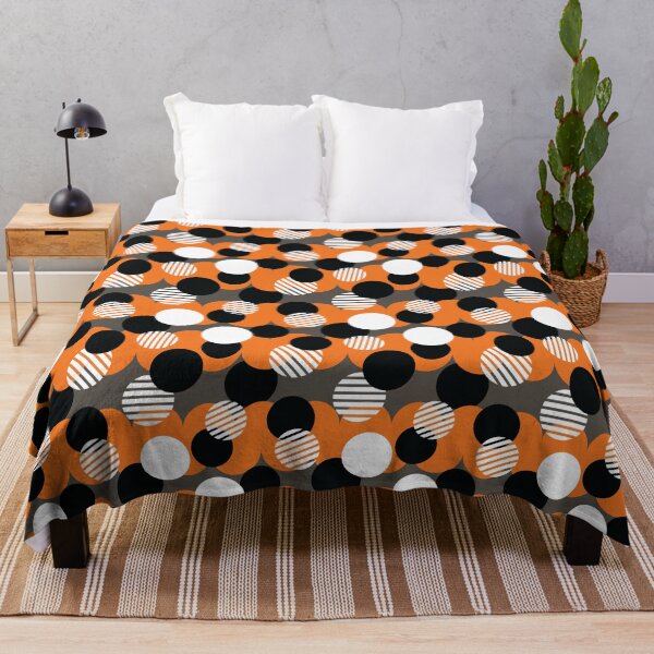 Item preview, Chic Halloween Orange and Black Abstract Polka Dot Pattern designed and sold by mrhighsky.