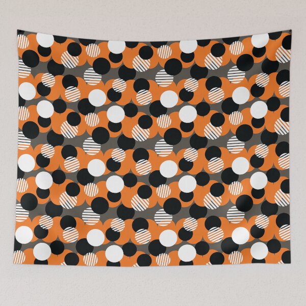Item preview, Chic Halloween Orange and Black Abstract Polka Dot Pattern designed and sold by mrhighsky.