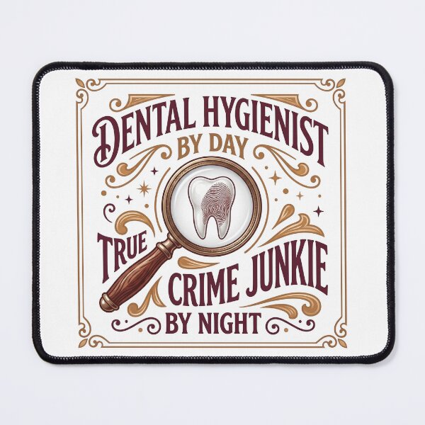 Item preview, Dental Hygienist By Day True Crime Junkie By Night Funny Gift T-Shirt designed and sold by Osmose-Studio.