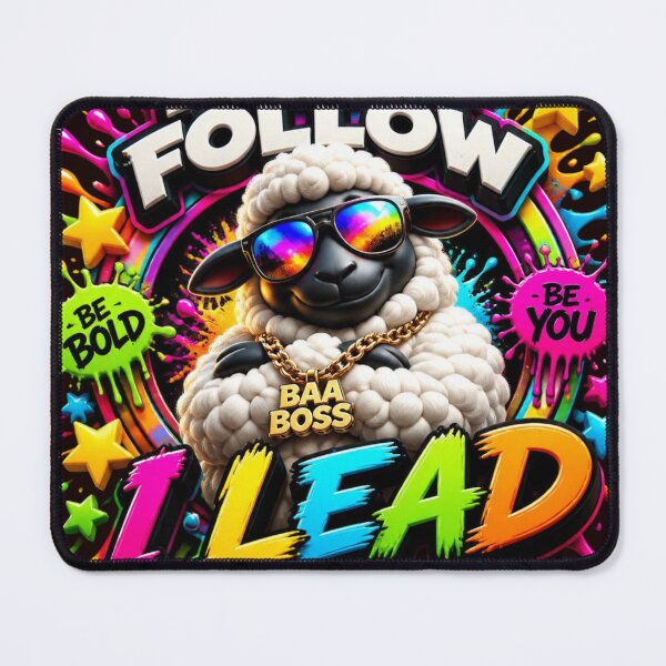 Item preview, Baa Boss - I Don't Follow I Lead Colorful Sheep designed and sold by AgnesB77.