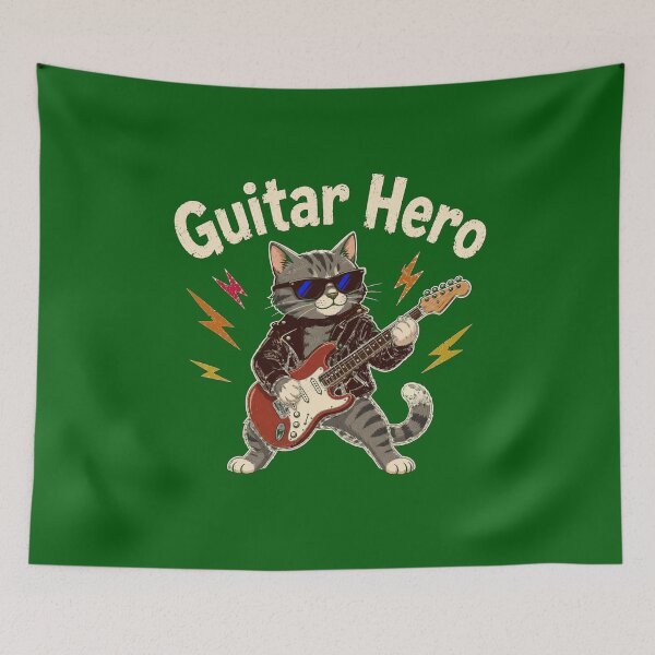 Item preview, Guitar Hero, Cat Lover, Guitar Lover designed and sold by Evelashop.