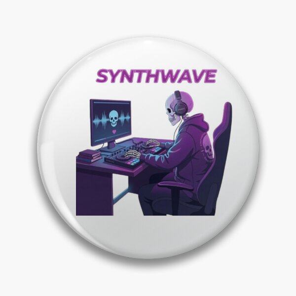 Item preview, Synthwave DJ Skeleton Music Producer designed and sold by Northern Glow Art.